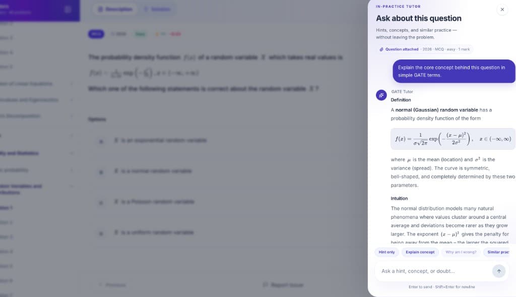 Ask Tutor drawer helping on a practice question